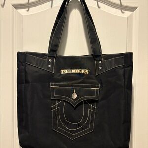 True Religion Black Messenger Bag